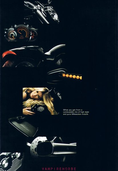   (Marisa Miller)    Harley Davidson,   (Heidi Klum)  McDonalds
