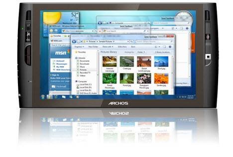 Tablet PC Archos 9,   Windows 7