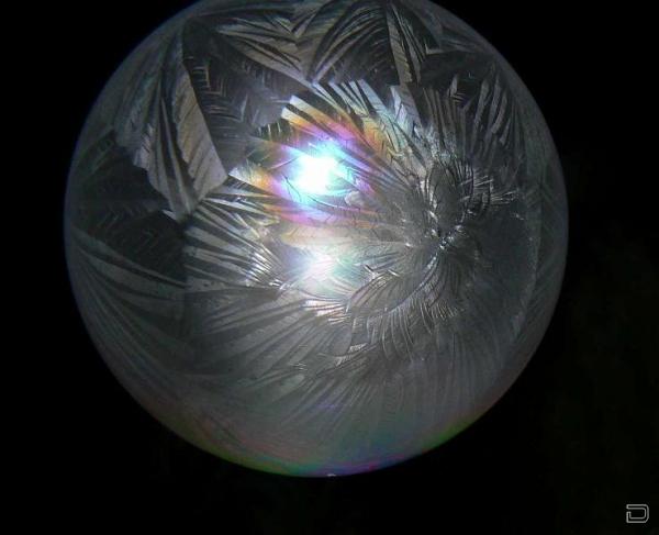 Замерзшие мыльные пузырики (7 фото)