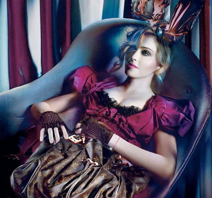 Мадонна без и с фотошопом