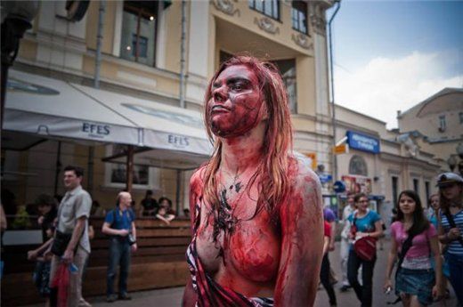 Парад зомби в Москве (53 фото)