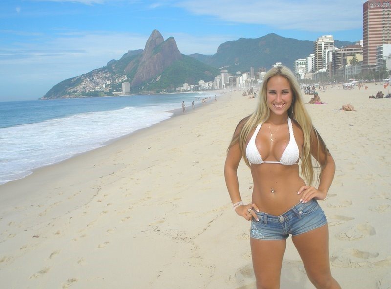Пляж Девушки Дикий Бразилия Фото