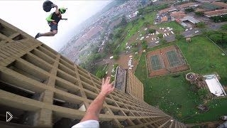 Съемка GoPro: прыжок с 27-этажного здания