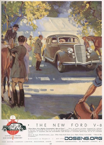 Журнальные иллюстрации и реклама автомобилей за 1900-1940 гг (19 фото)