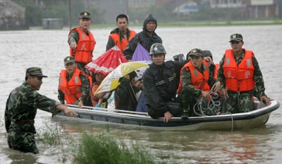 В Китае от наводнения пострадали 210 тысяч человек