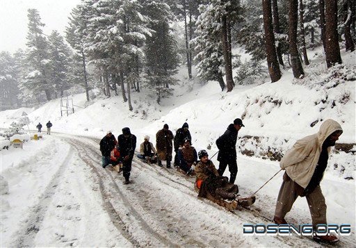 Неожиданная зима в Центральной Азии (12 фото)