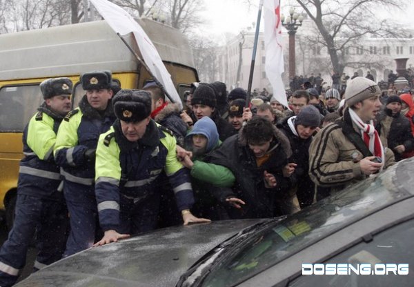 Предприниматели Минска перекрыли центр города (8 фото)