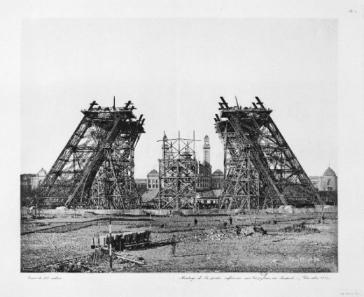 Архивные фотки строительства Эйфелевой башни
