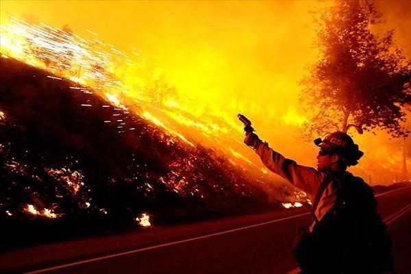 Лесные пожары в окрестностях Лос-Анджелеса (9 фото)