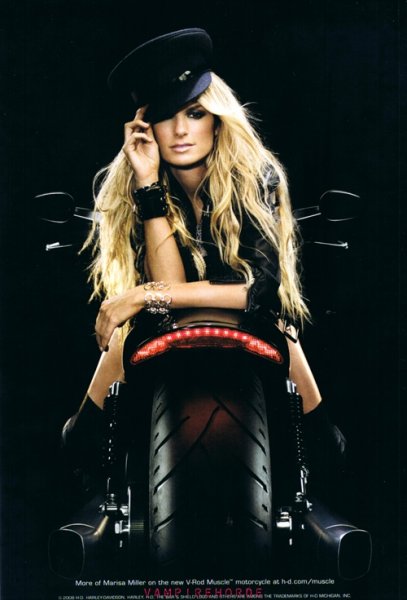 Мариса Миллер (Marisa Miller) снялась в рекламе Harley Davidson, Хайди Клум (Heidi Klum) достался McDonalds