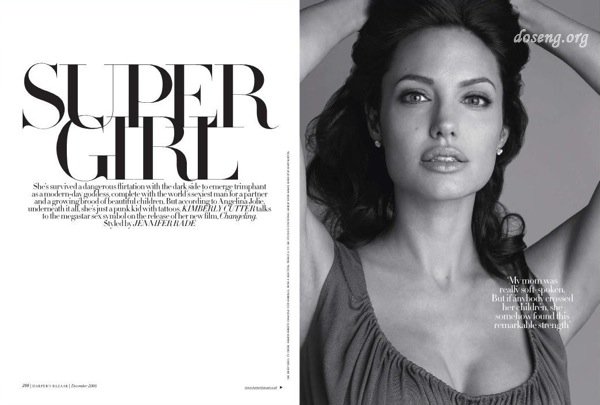 Анжелина Джоли в журнале Harper’s Bazaar (4 фото)