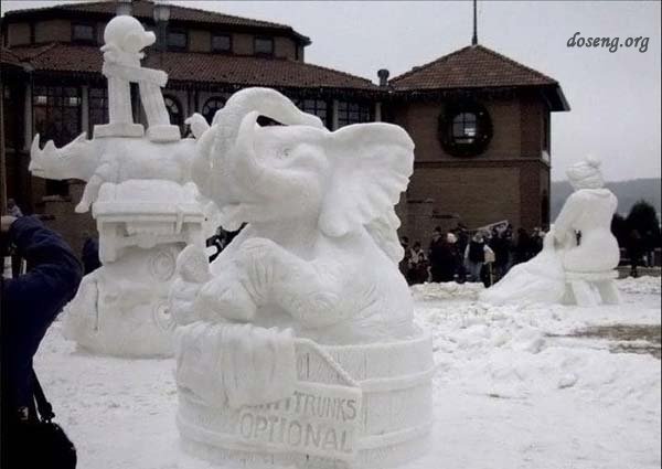 Скульптуры из снега (30 фото)