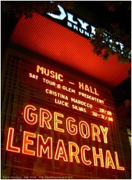Gregory Lemarchal:      ...