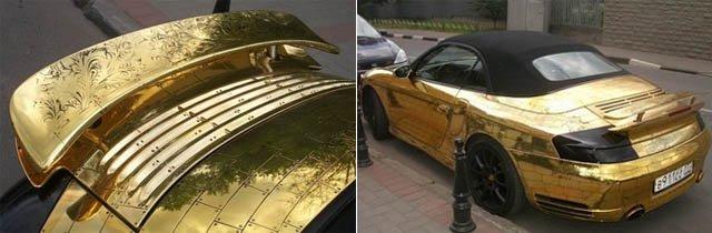 Нашли золотую машину. Машина покрыта сусальным золотом. Сусальное золото на автомобиле. Машина жестяная. Золотая машина Пассат.