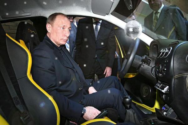 Фотожаба. Путин и машина (11 фото)