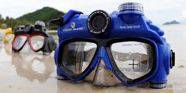 Маска для подводного плавания с функцией фото и видеосъемки