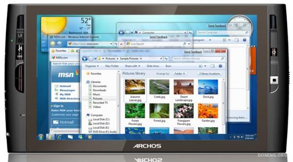 Archos 9 PCtablet - -  Windows 7 ( + )