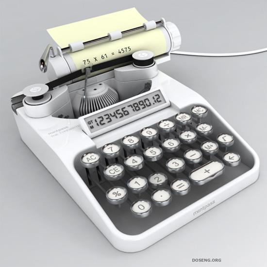Печатающий калькулятор в стиле ретро (3 фото + видео)