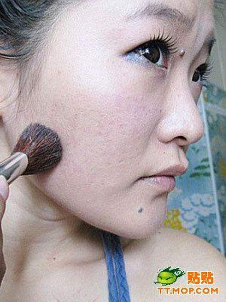 Китайская девушка до и после макияжа (12 фото)