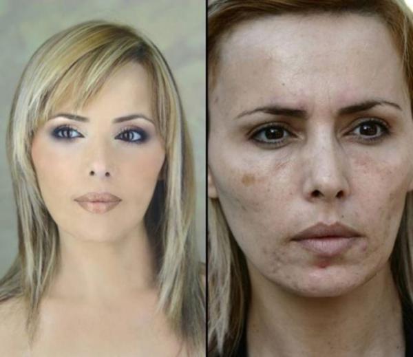 До и после макияжа (8 девушек, 16 фото)
