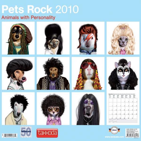 Симпатичный календарь животных в рок-стиле ) (13 фото)
