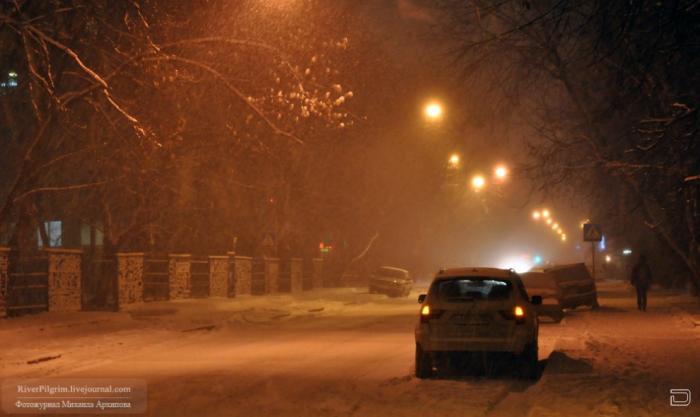 Первый снегопад в Москве (12 фото)