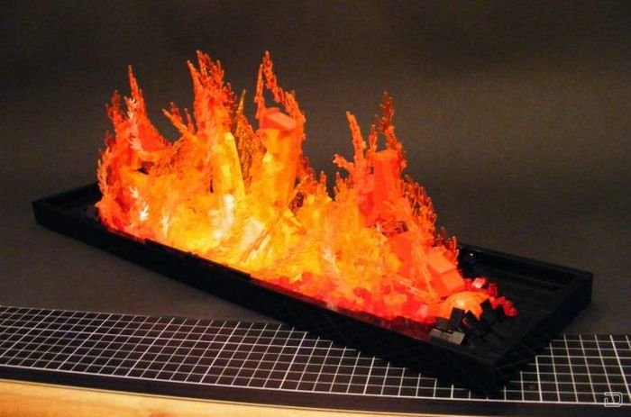 Огонь из конструктора Lego (9 фото)
