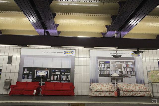 Прикольная акция IKEA во французском метро
