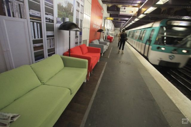 Прикольная акция IKEA во французском метро