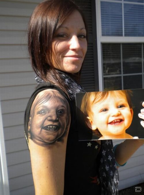 Худшие татуировки с детьми в мире (11 фото)