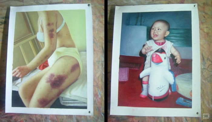 Нарушению прав человека в Китае на картинах (35 фото)