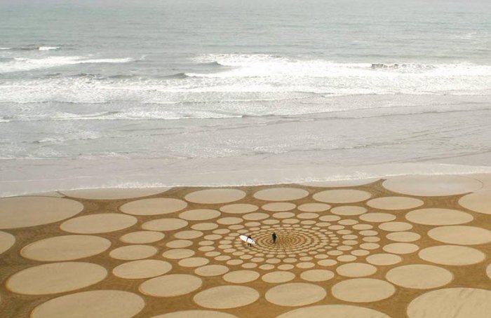 Удивительные узоры на песке