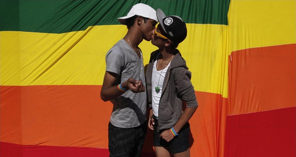 People participate in gay pride parade in brazil