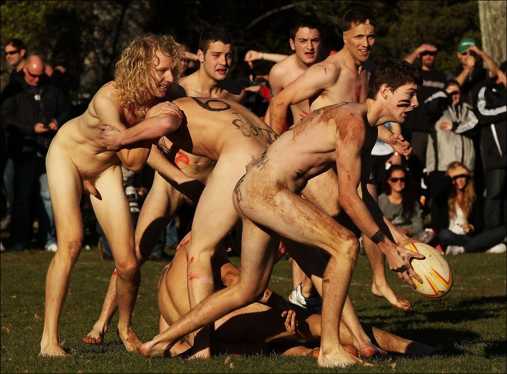 Naked rugby men ass