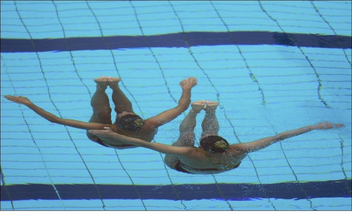 Соревнования по синхронному плаванию (33 фото)