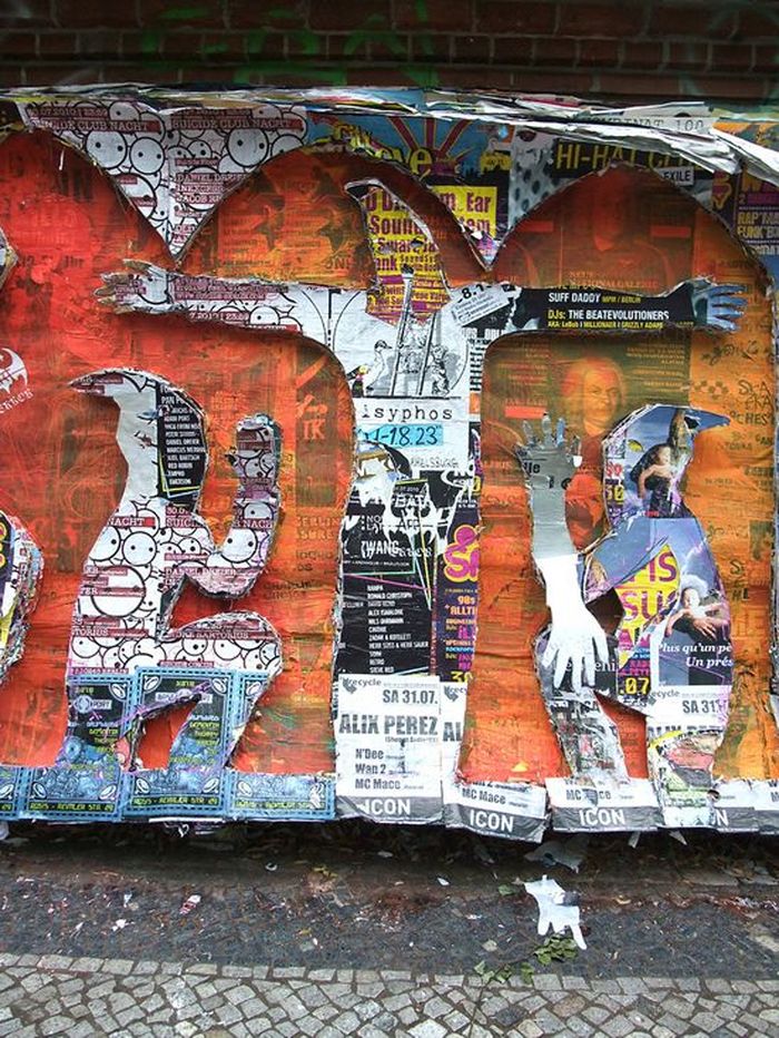 Креативный постер уличного искусства замеченный в Берлине (6 фото)