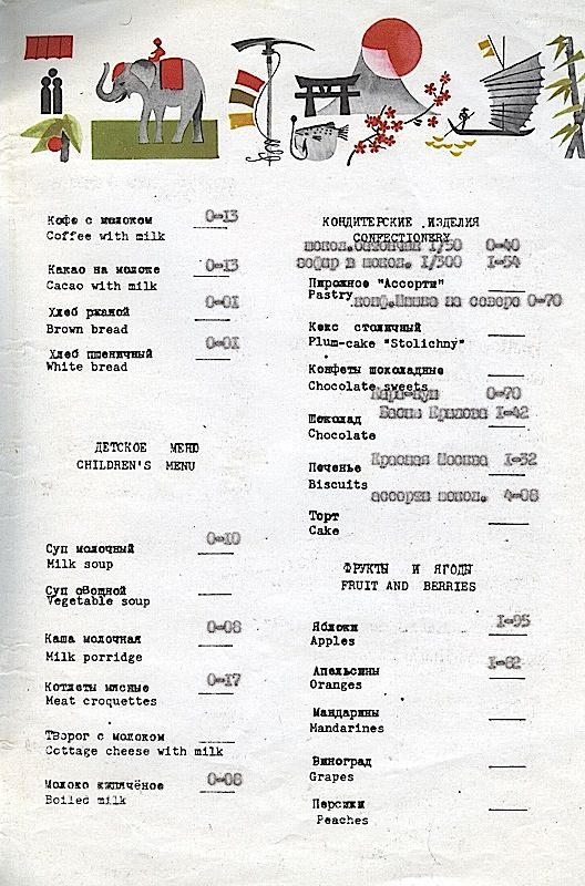 Советское меню из ресторана (8 фото)