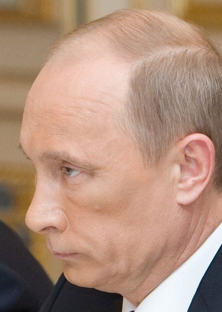Откуда фингал у Путина (7 фото)