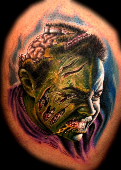Жуткие татуировки зомби (20 фото)