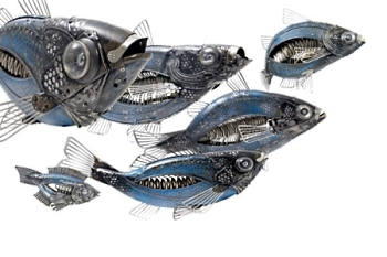 Железные рыбы от Эдуарда Мартинета (8 фото)