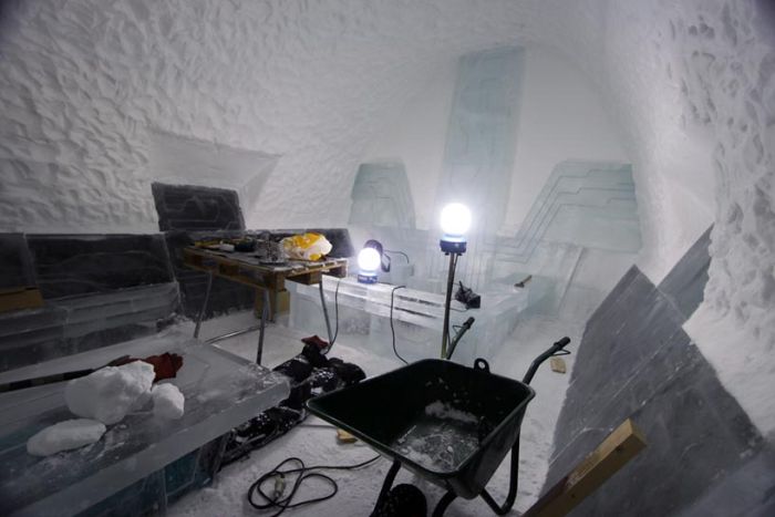Ледяная гостиница в стиле фильма Трон: Наследие