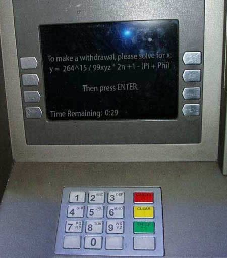 Прикольные снимки событий у банкоматов