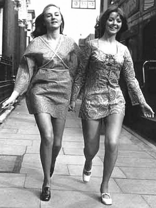 Мода на мини юбки в 1960-70 годах