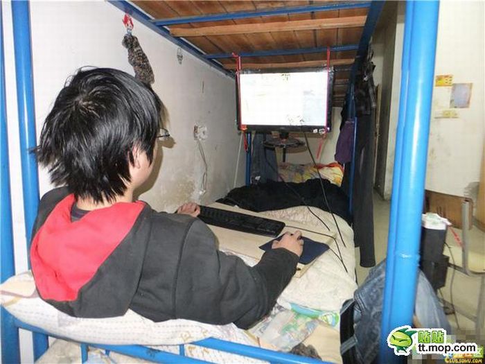 Рабочее место китайского студента (8 фото)