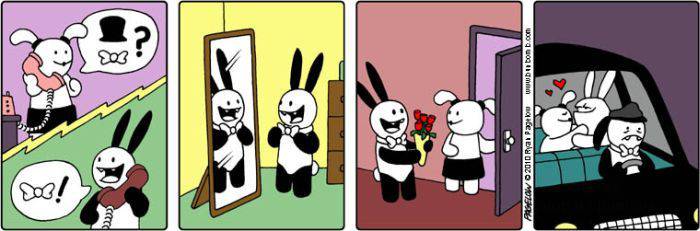 Забавные комиксы про кролика