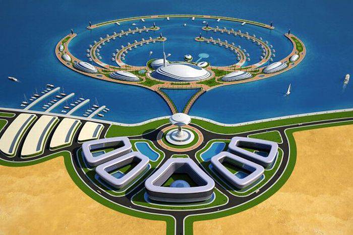 Потрясающий план курорта в Катаре