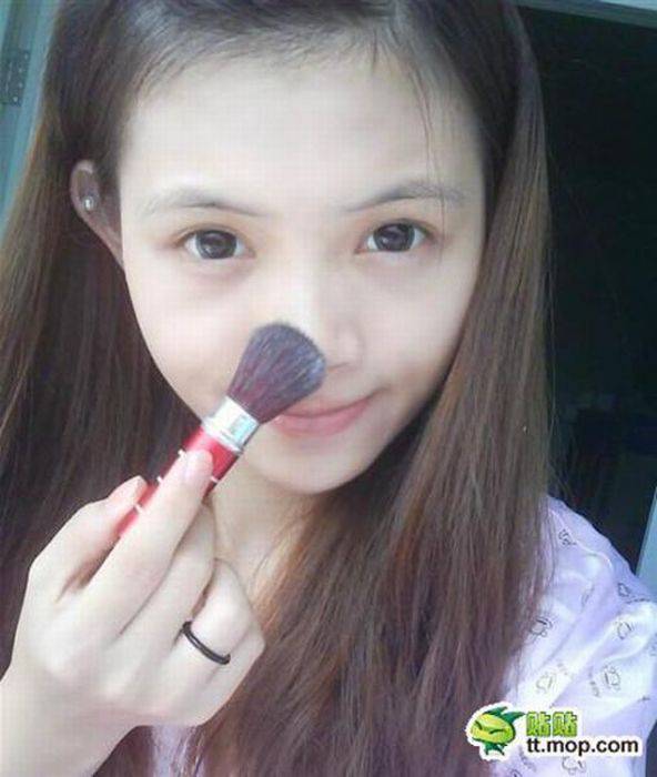 Китаянка даёт уроки макияжа (60 фото)
