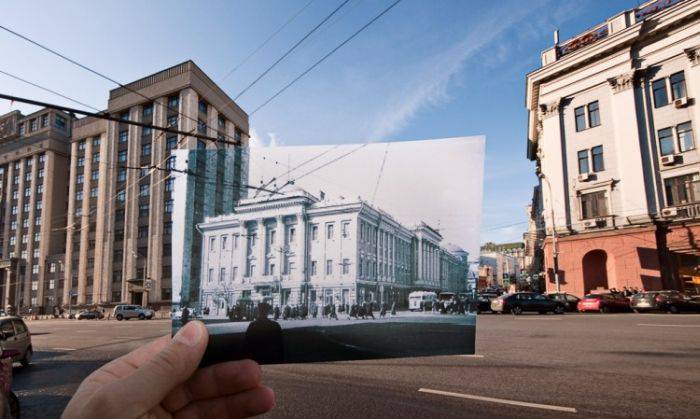 Москва 1956 года и современная (15 фото)
