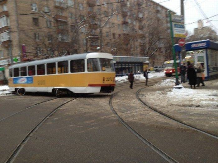 Трамвай в москве фото