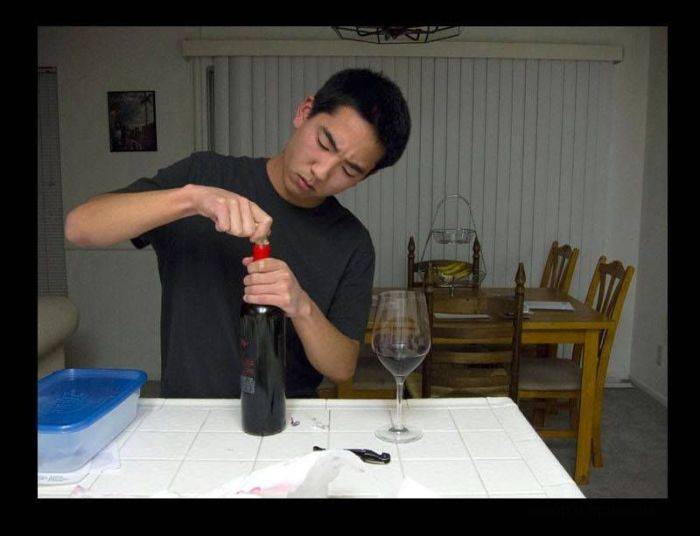 Бутылка вина не лучший выход (60 фото)